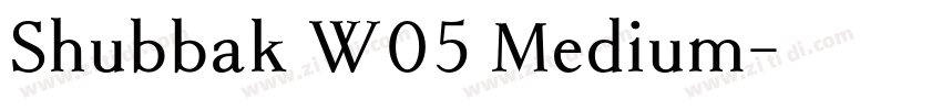 Shubbak W05 Medium字体转换